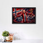 Erling Haaland Norway World Cup Wall Art Poster | Landscape