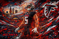 Atlanta Ascension - Drake London Atlanta Falcons NFL Wall Art