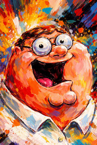 The King of Quahog - Peter Griffin Family Guy Abstract Wall Art