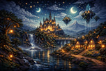 Fantasy World Kingdom Wall Art Poster | Landscape