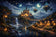 Fantasy World Kingdom Wall Art Poster | Landscape