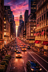 Fifth Avenue New York City Wall Art Poster | Portrait