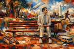 Forest Gump Cinematic Abstract Wall Art Poster | Landscape