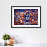 Juggernaut of Big Blue - Cam Skattebo NY Giants NFL Wall Art