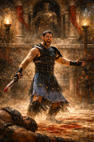 Maximus Decimus Meridius Gladiator Cinematic Wall Art Poster | Portrait