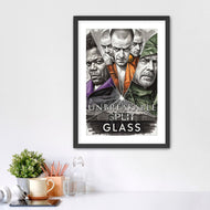 Fragments of the Unbreakable - Split x Glass x Unbreakable Cinematic Sketch Wall Art