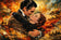 Love Beneath the Burning Sky - Gone With the Wind Cinematic Wall Art