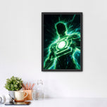 Green Lantern Abstract Wall Art Poster | Portrait