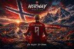 Erling Haaland Norway World Cup Sunset Meditation Wall Art Poster | Landscape