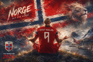 Erling Haaland Norway World Cup Calm Before Glory Wall Art Poster | Landscape