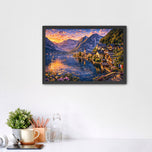 Hallstatt Village Austria Alpine Lake Wall Art Poster | Landscape