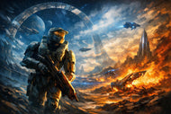 The Last Spartan Standing - Halo Master Chief Video Game Wall Art