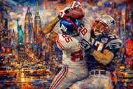 Miracle in Manhattan - Iconic Helmet Catch NYC Football Wall Art