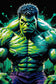 The Green Colossus - Hulk Paint Splatter Wall Art