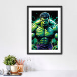 The Green Colossus - Hulk Paint Splatter Wall Art