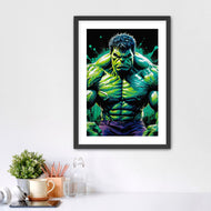 The Green Colossus - Hulk Paint Splatter Wall Art