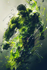 Hulk Painted Style Wall Art Poster | Portrait