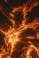 Human Torch Abstract Wall Art Poster | Portrait