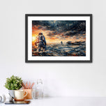 Where Time Drowns - Interstellar Miller's Planet Cinematic Abstract Wall Art