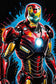 Arc Reactor Overdrive - Iron Man Paint Splatter Wall Art