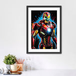 Arc Reactor Overdrive - Iron Man Paint Splatter Wall Art