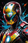 Iron Man Paint Splatter Wall Art Poster | Portrait