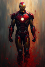 Iron Ascension - Iron Man Abstract Paint Splatter Wall Art