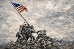 Six Against the Storm - Battle of Iwo Jima Wall Art Painting