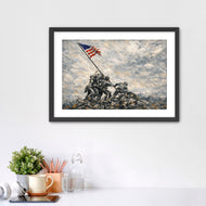 Six Against the Storm - Battle of Iwo Jima Wall Art Painting