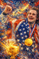 Stars, Stripes, and Gold - Jack Hughes Olympics Gold Medal Wall Art