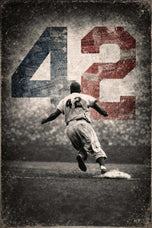 Baseball's Bravest Step - Jackie Robinson Historical MLB Wall Art
