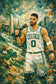 Jayson Tatum Boston Celtics NBA Wall Art Poster | Portrait