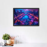 Cyberpunk Central Park in a Futuristic Dream Wall Art Poster  | Landscape