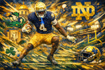 The Irish Ascension - Jeremiyah Love Notre Dame College Football Wall Art