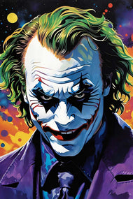 Agent of Chaos - Joker Cinematic Abstract Wall Art