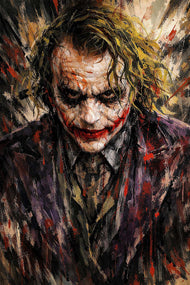 The Smile That Broke Gotham - Joker Abstract Wall Art