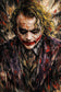 The Smile That Broke Gotham - Joker Abstract Wall Art