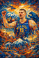 Nikola Jokic Denver Nuggets NBA Painting Style Wall Art Poster | Portrait
