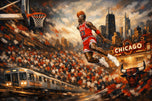 Air Jordan - Michael Jordan Chicago Bulls Iconic Dunk Wall Art