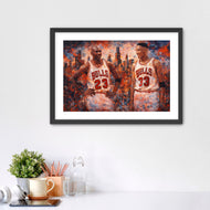 Chicago's Unbreakable Dynasty - Michael Jordan x Scottie Pippen NBA Wall Art