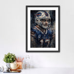 A City on His Shoulders - Josh Allen Buffalo Bills NFL Abstract Wall Art