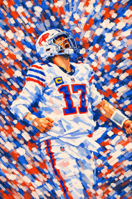 Josh Allen Buffalo Bills NFL Abstract Wall Art Poster | Portrait
