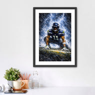 Born in the Storm - Jaxon Smith-Njigba Seattle Seahawks NFL Storm Wall Art