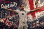 Jude Bellingham England World Cup Wall Art Poster | Landscape