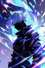 Gojo Jujutsu Kaisen Infinite Void Energy Anime Wall Art Poster | Portrait