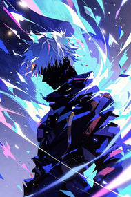 Gojo Jujutsu Kaisen Infinite Void Energy Anime Wall Art Poster | Portrait