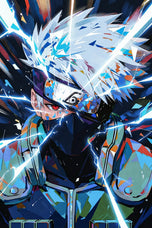 Kakashi Naruto Sharingan Anime Wall Art Poster | Portrait