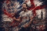 Harry Kane England World Cup Wall Art Poster | Landscape