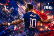Kylian Mbappé France Ignites World Cup Wall Art Poster | Landscape