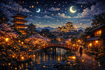 Kyoto Japan Twilight Wall Art Poster | Landscape